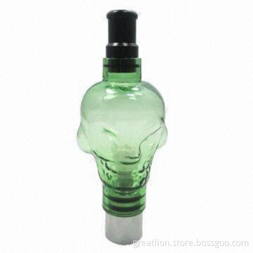 Wax V5 Glass Dome/Skull Atomizer with 3.3-4.2V Working Voltage, Measures 64 x 22.8mm